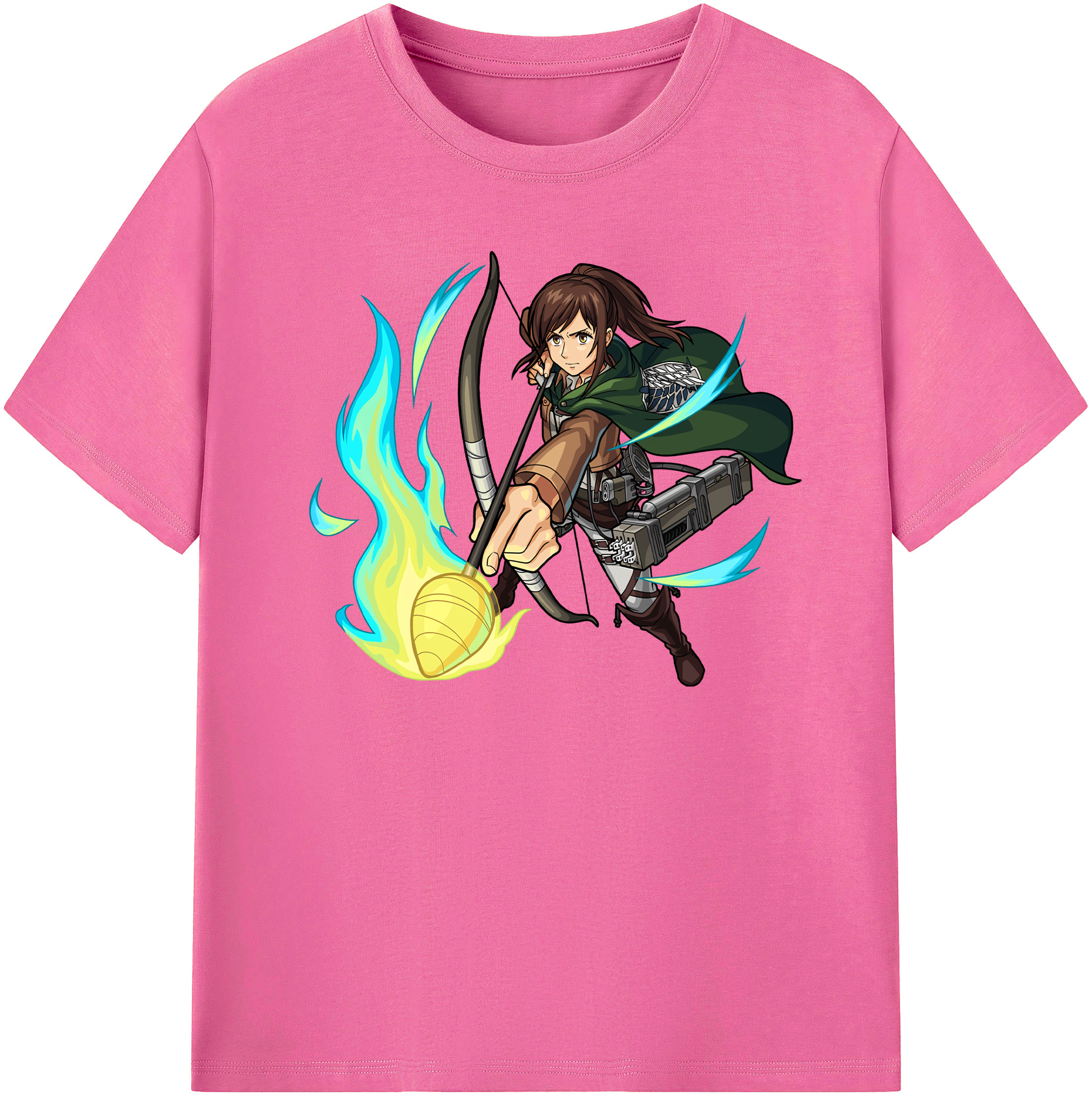 （画像用） 進撃の巨人 サシャ·ブラウス Attack on Titan Sasha Blaus レディースカジュアルプリントTシャツ（綿100％）